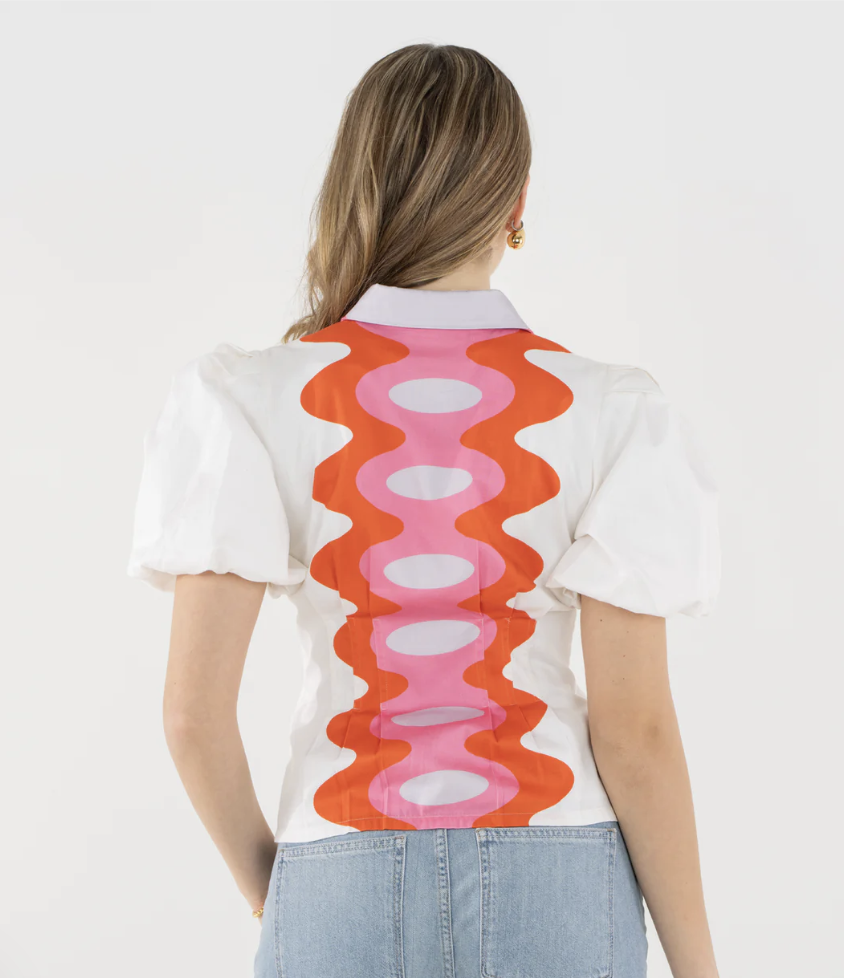 Emily McCarthy Britt Top- Rosa