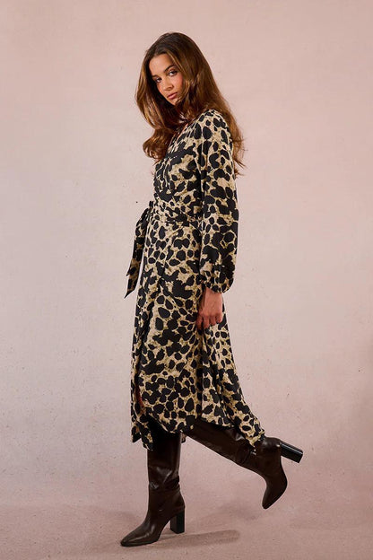 Animal Wrap Dress