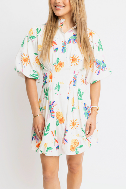 Summer Fruit Bubble Dress