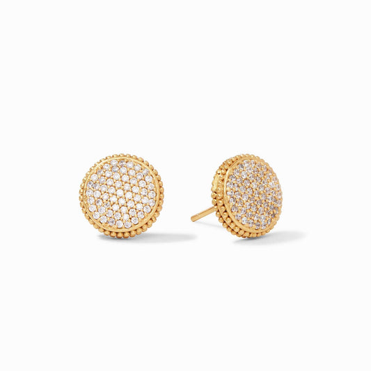 Fleur De Lis Stud- Cubic Zirconia