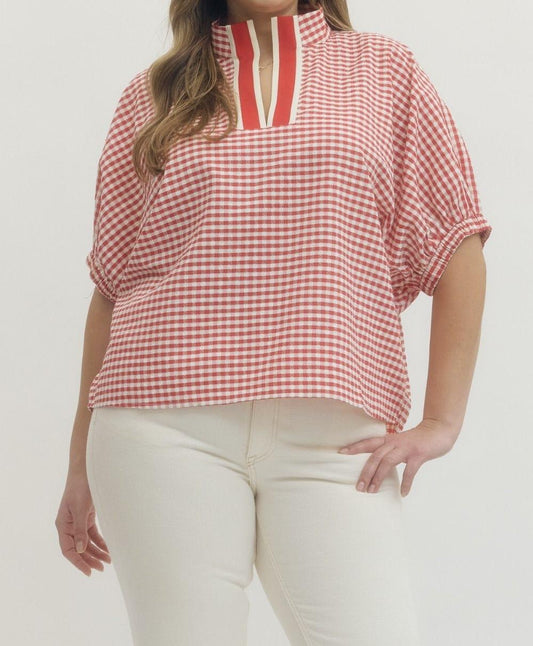 Cherry Gingham Blouse