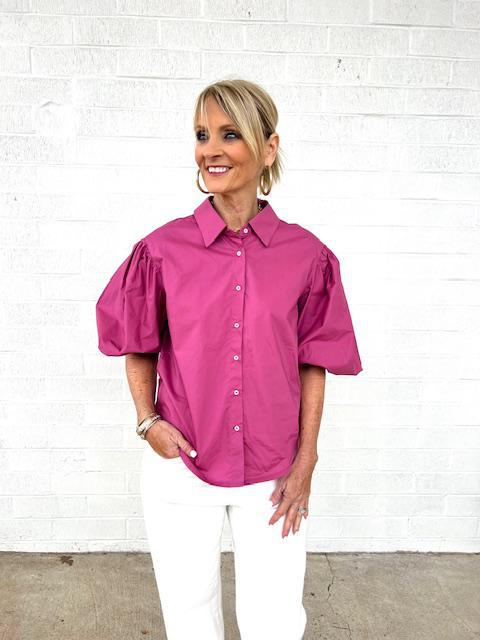 Poplin Button Top