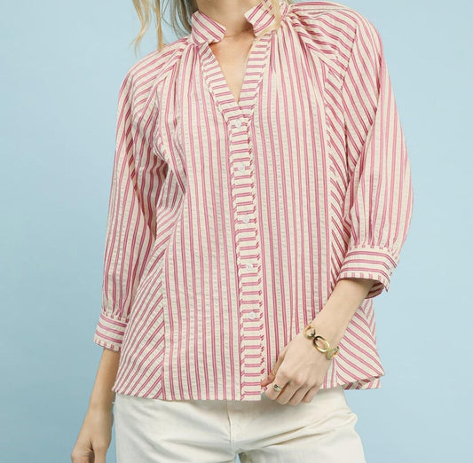 Pink Stripe Top
