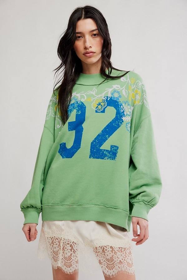 Free People Palm Spring Graphic Pullover