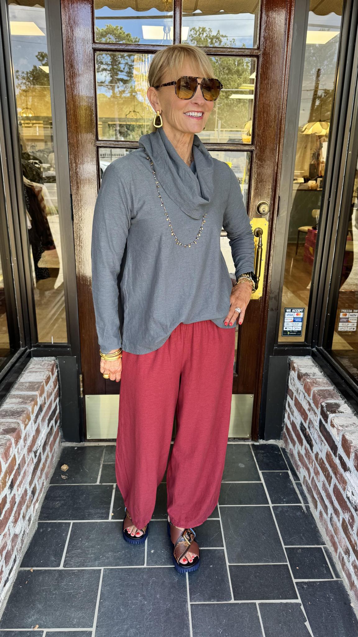 Cut Loose Cowl Neck Pullover