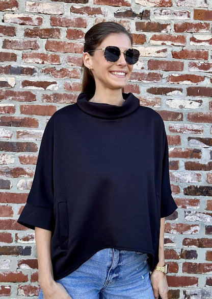 One Size Pocket Pullover-Blk