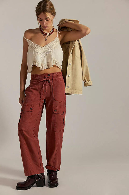 Free People Park Ave Pant- Spiced Rum
