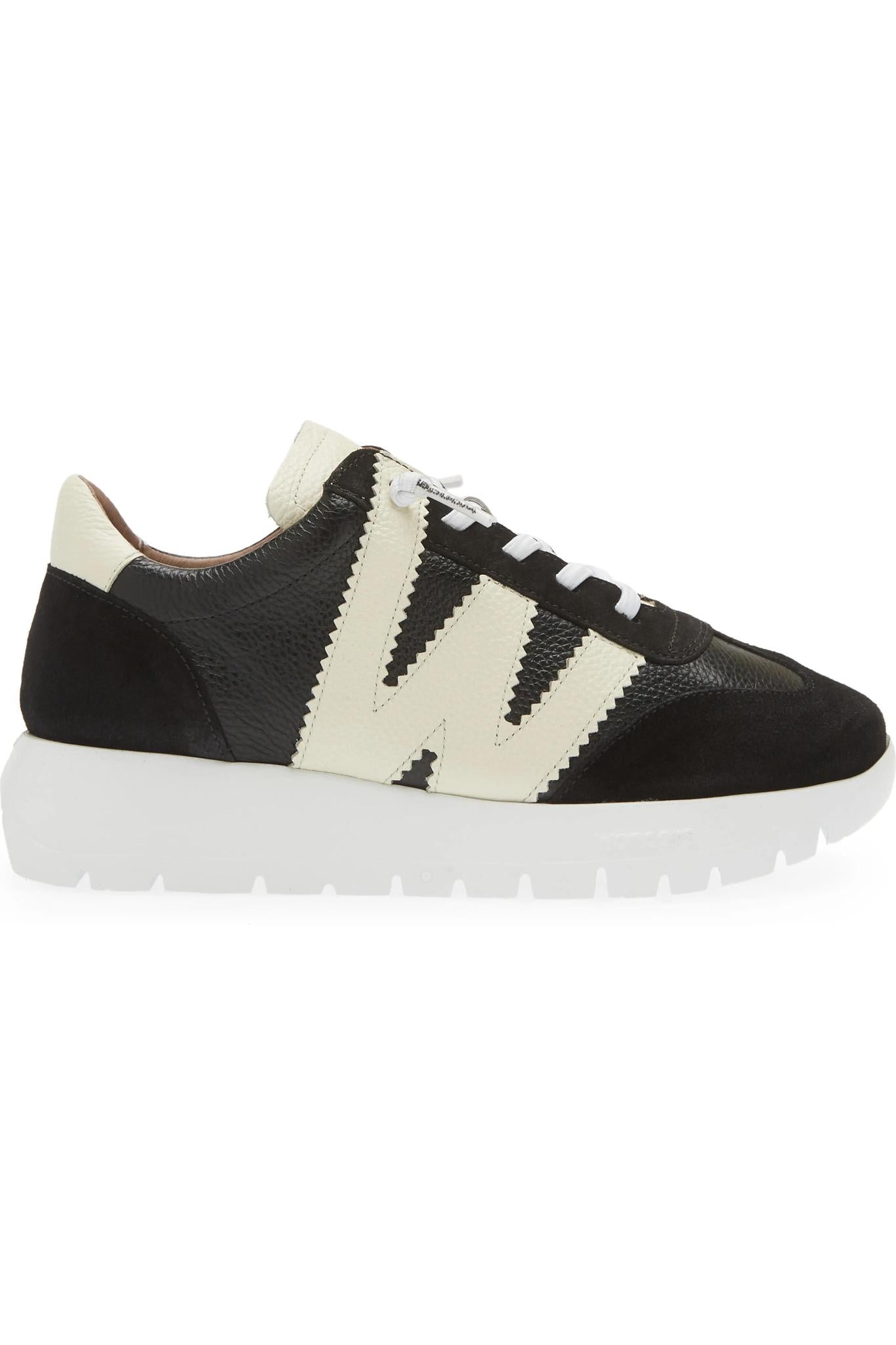 Wonders Racer Sneaker- Black/White