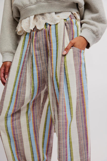 Chambers Laid Back Stripe Pant- Ivory Combo