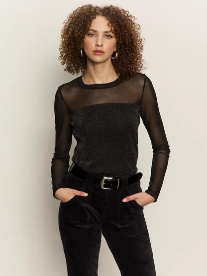 Sparkle Mesh Crew Tee