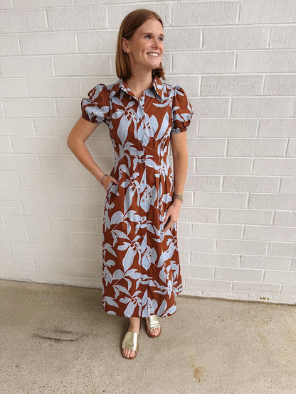 Rosey Haze Shirt Dress
