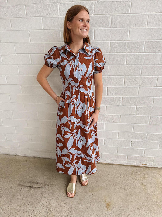 Rosey Haze Shirt Dress