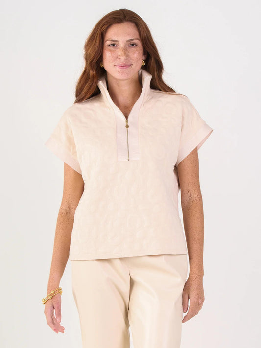 Emily McCarthy Poppy Pullover- Sandstone Cheetah