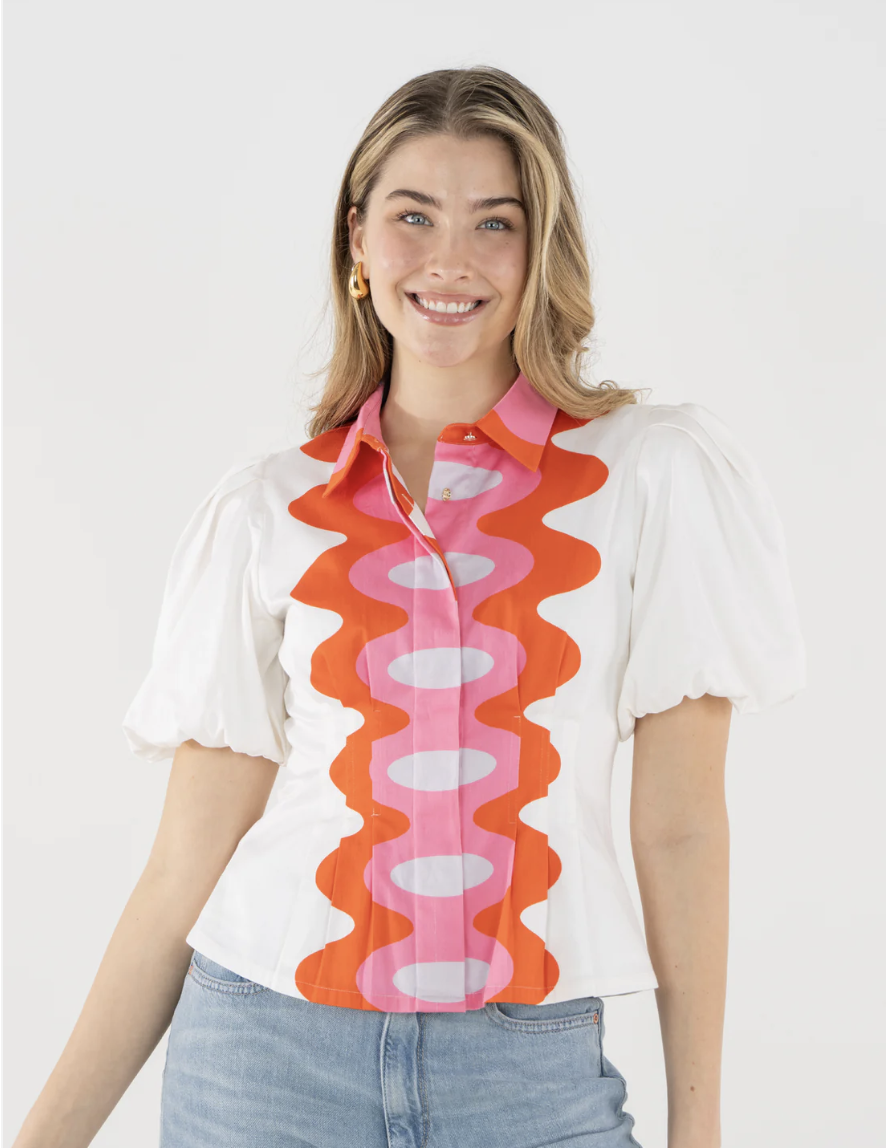 Emily McCarthy Britt Top- Rosa