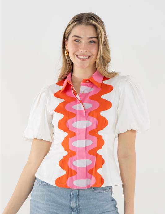 Emily McCarthy Britt Top- Rosa