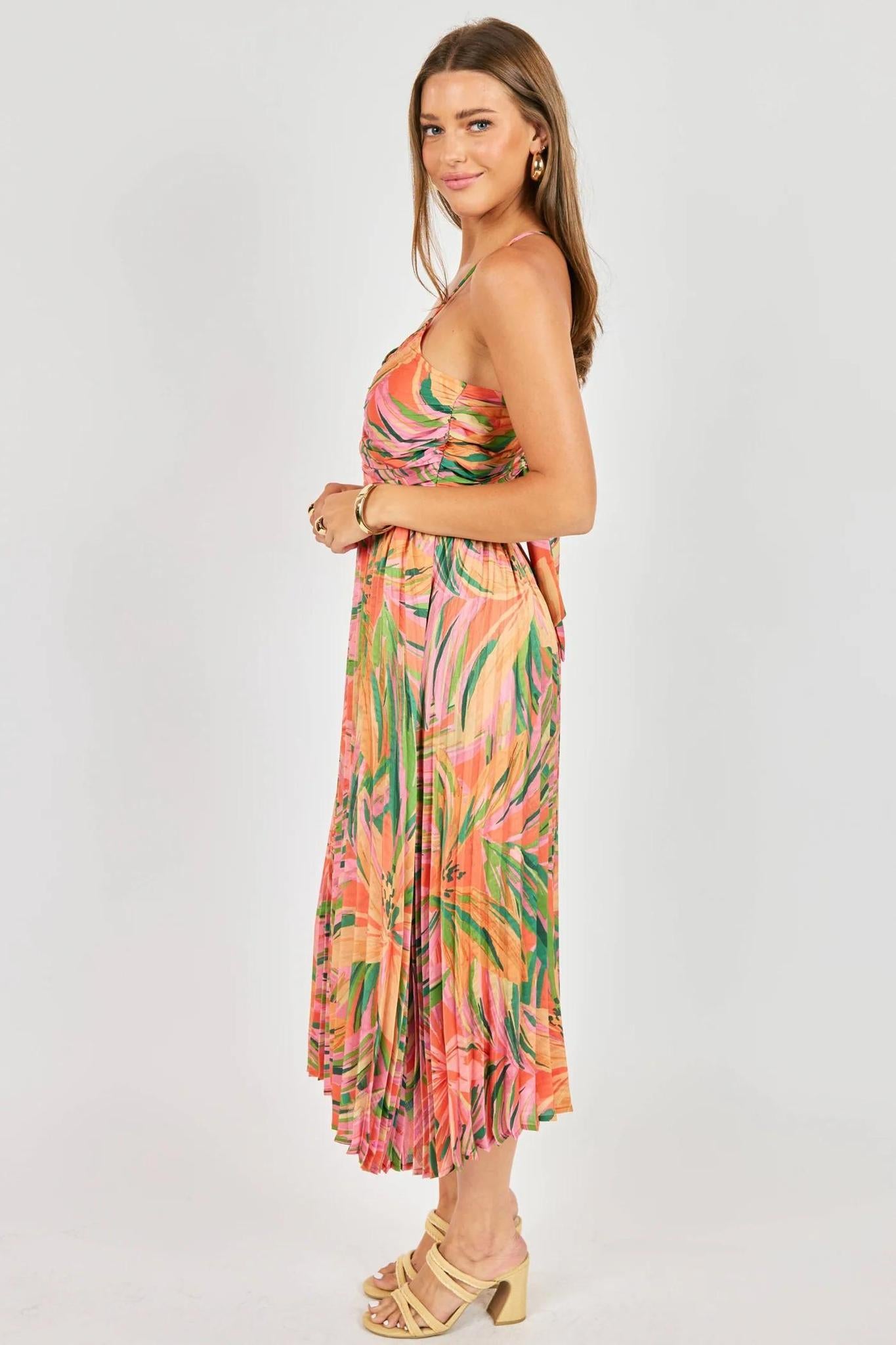 Sunset Ridge Pleated Dress