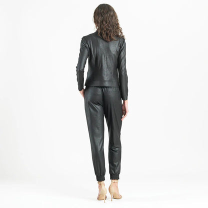 Liquid Leather Double Zip Jacket