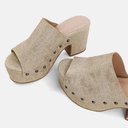 Gina Wedge- Gold Woven