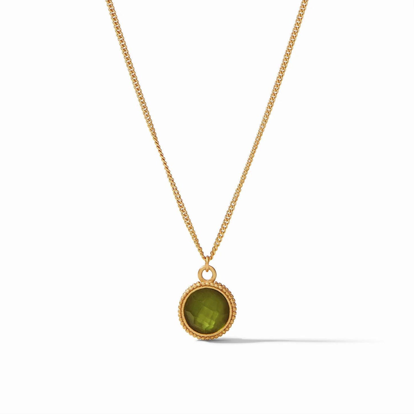 Fleur De Lis Solitaire Neck-Palm Green
