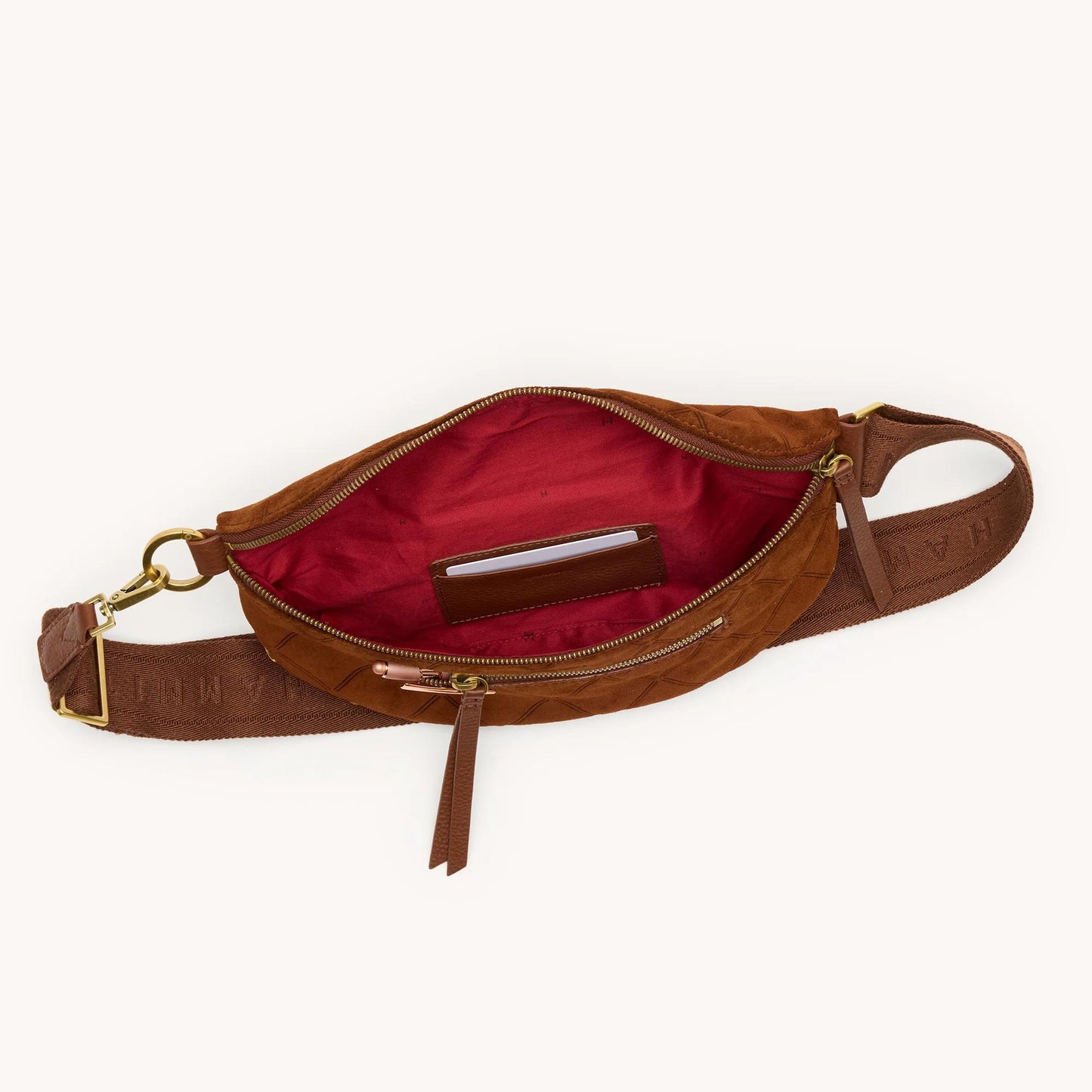 Hammitt Med Charles Crossbody- Choc Diamond Suede