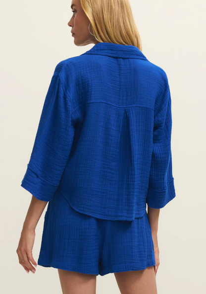 Helena Shirt- Cobalt Blue