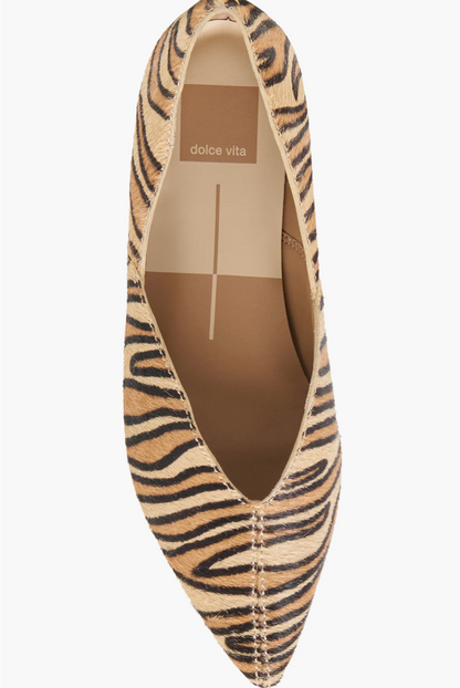 Gema Tiger Calf Hair Flat