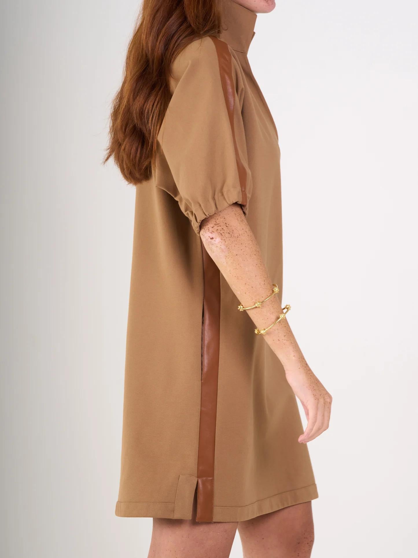 Emily McCarthy Poppy Dress- Luggage Ponte