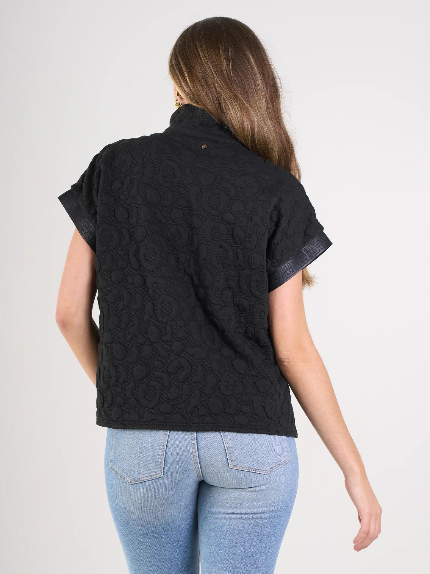 Emily McCarthy Poppy Pullover- Black Cheetah