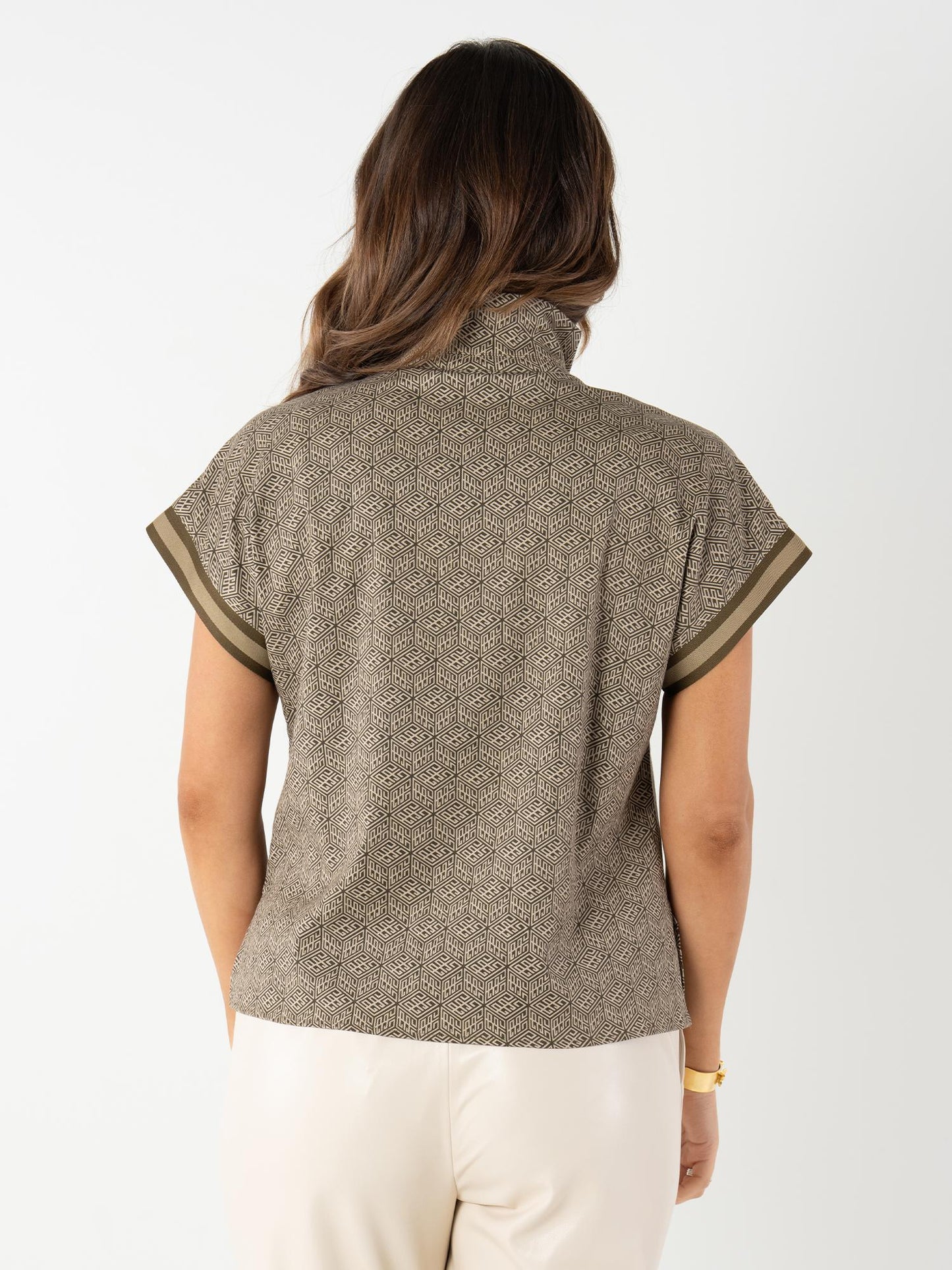Emily McCarthy Poppy Pullover- Green Tonal Monogram