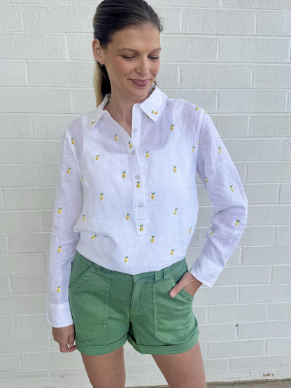 Ivy Jane Linen Lemon Shirt
