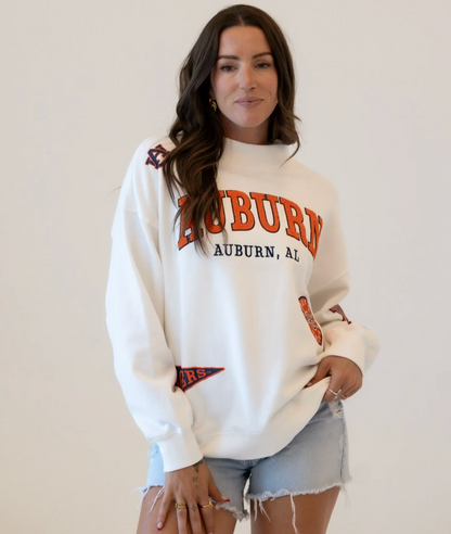 Auburn Scatter Mock Neck