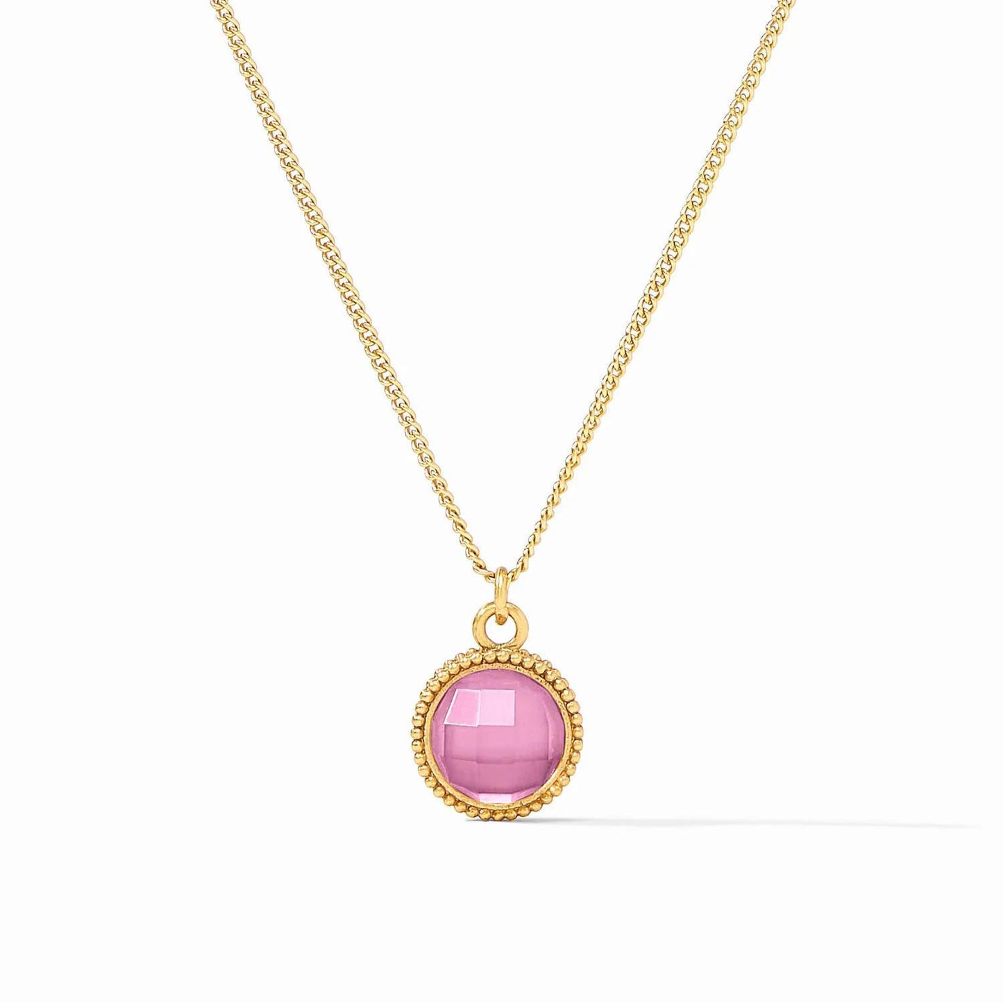 Fleur De Lis Solitair Neck-Pink