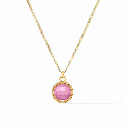 Fleur De Lis Solitair Neck-Pink