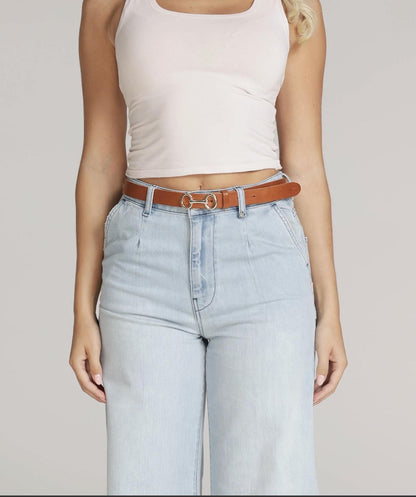 Carel Leather Belt-Camel
