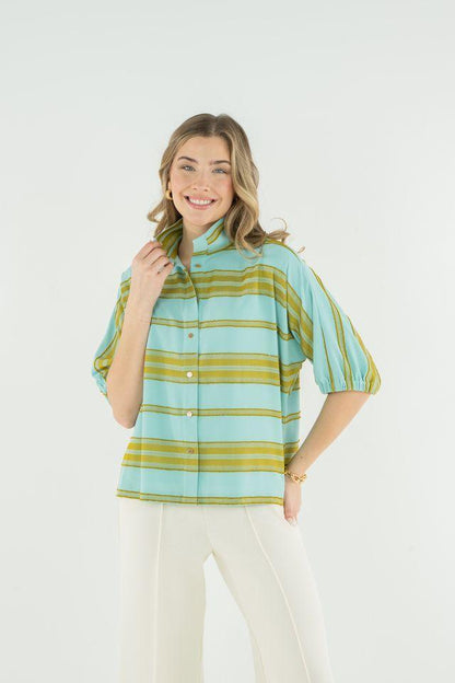 Emily McCarthy Bonny Top-Fringe Stripe