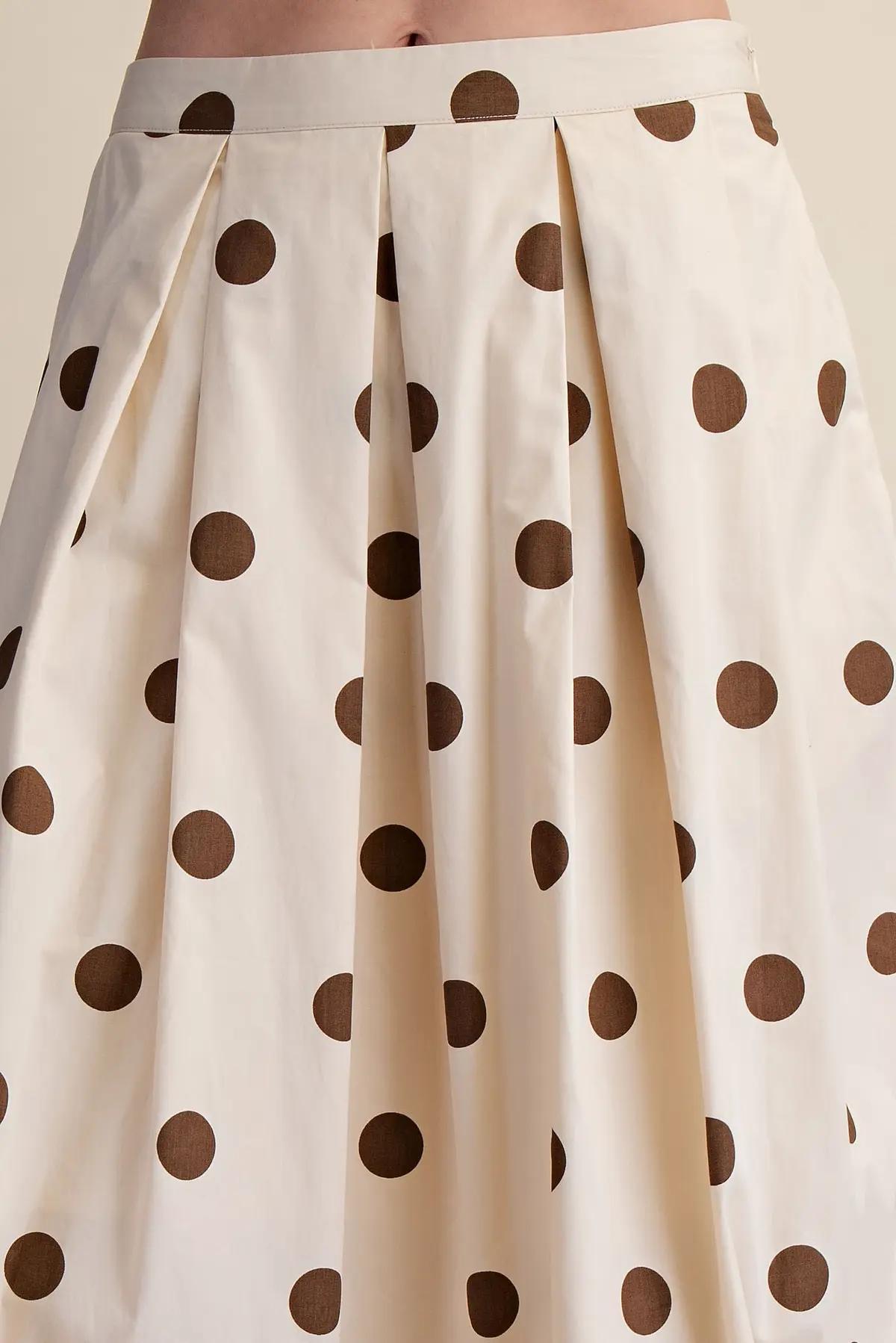 Polka Dot Skirt- Brown