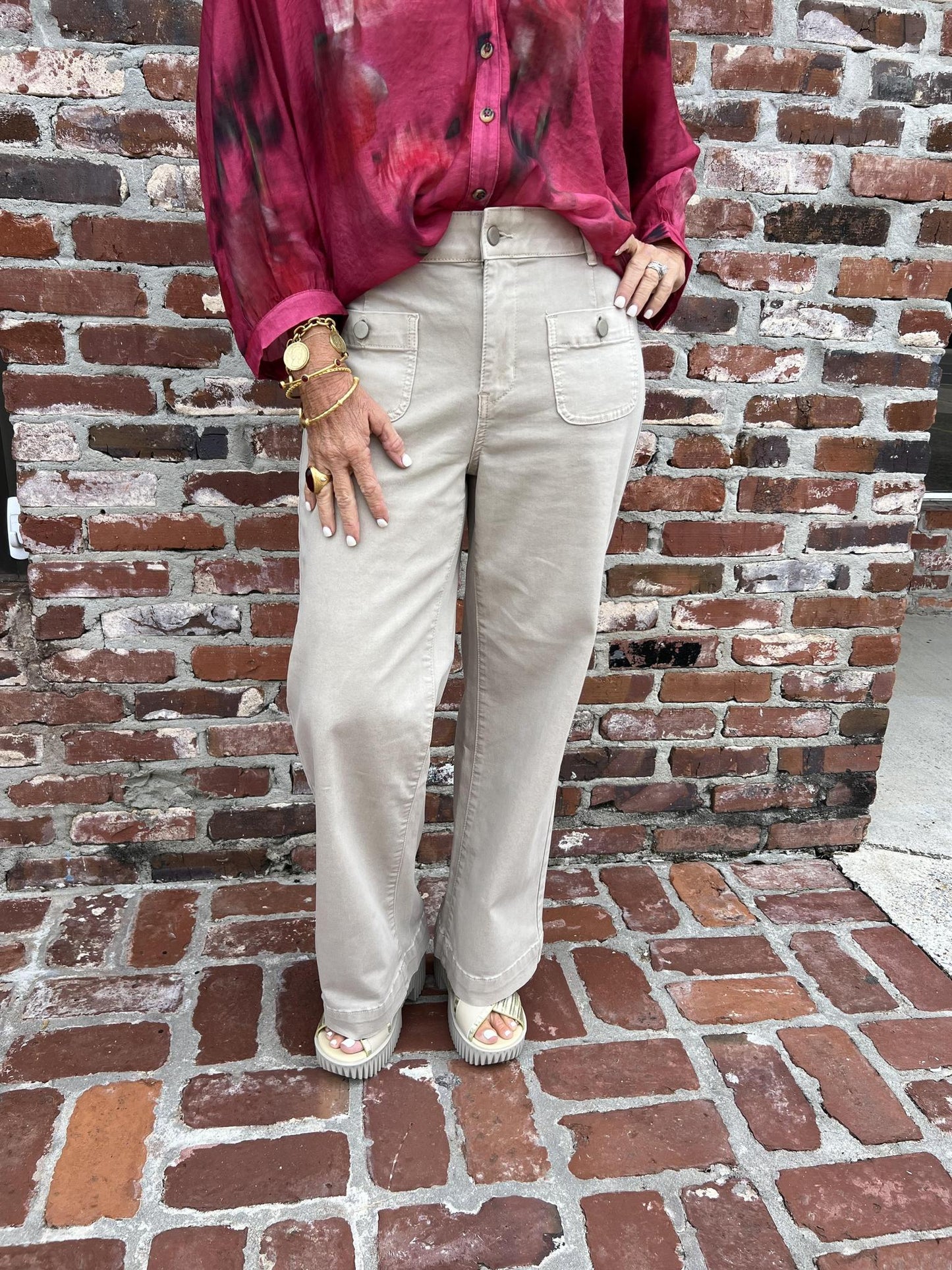 Sophia Straight Denim- Lt. Suede