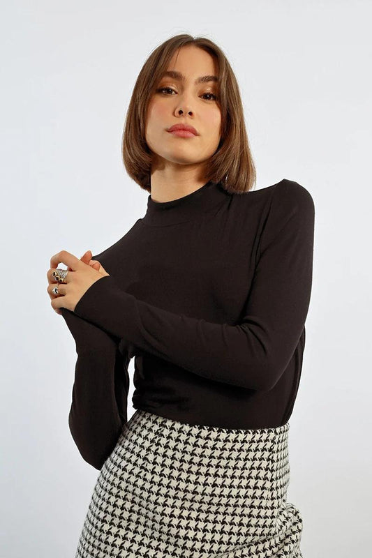 Mock Layer Top- Black