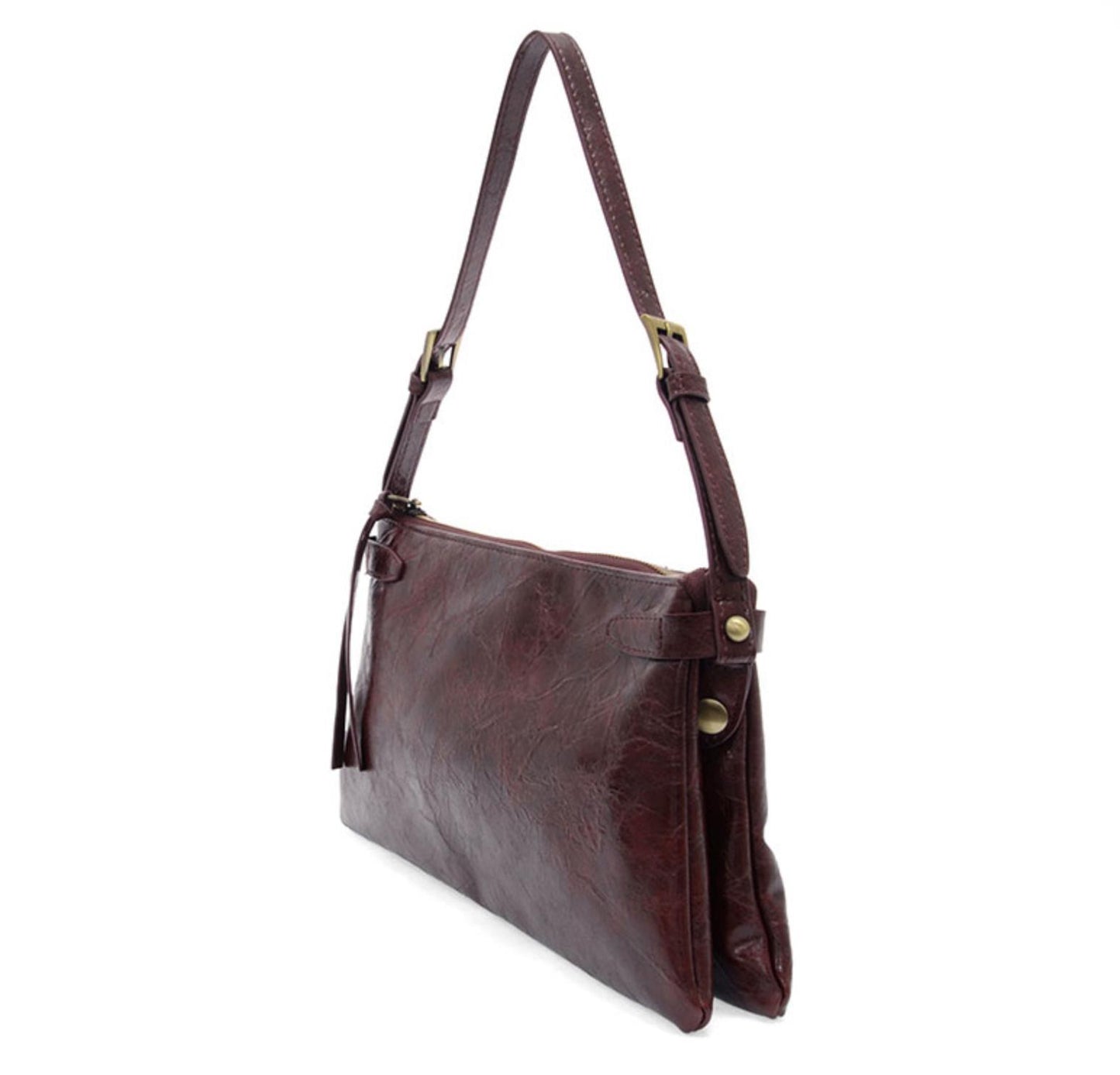 Trapeze Shoulder Bag- Wine