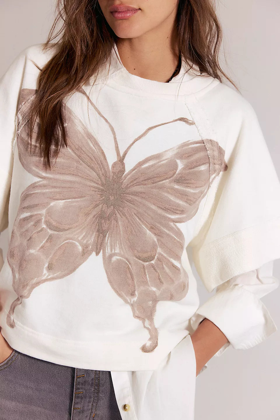 Free People Dahlia Pullover- Tofu