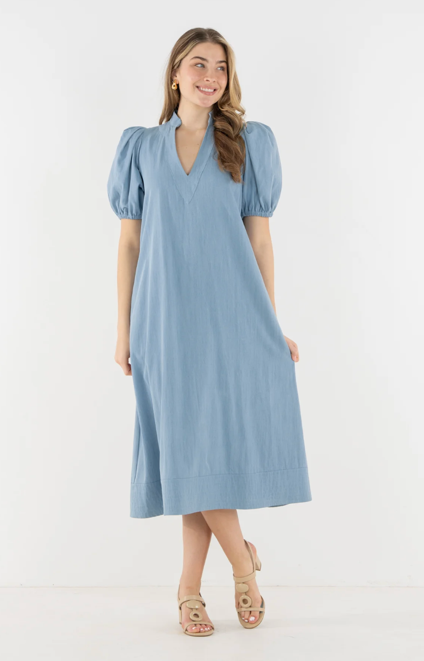 Emily McCarthy Hampton Dress- Denim