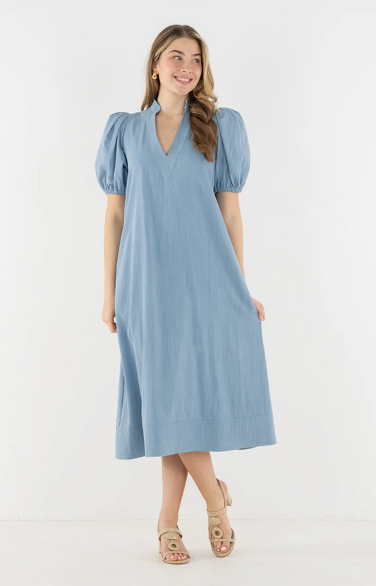 Emily McCarthy Hampton Dress- Denim