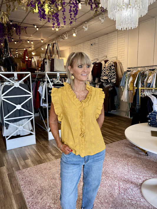Ivy Jane Eyelet Ruffled Top