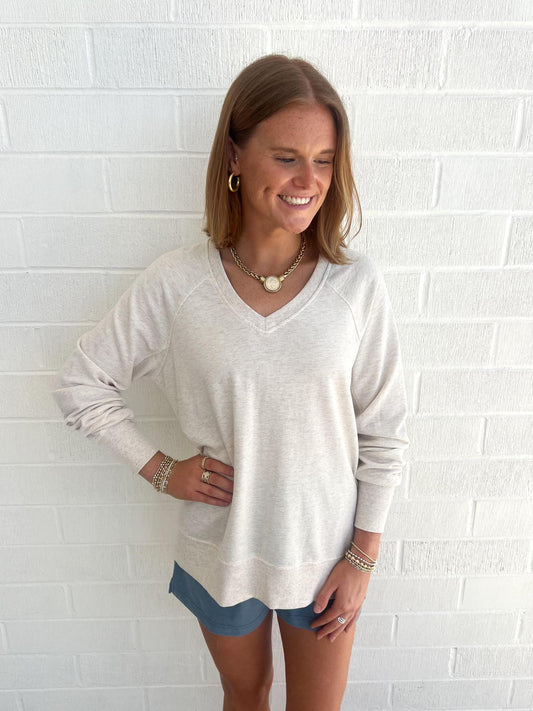 Z Supply Weekender V-Neck- Oatmeal