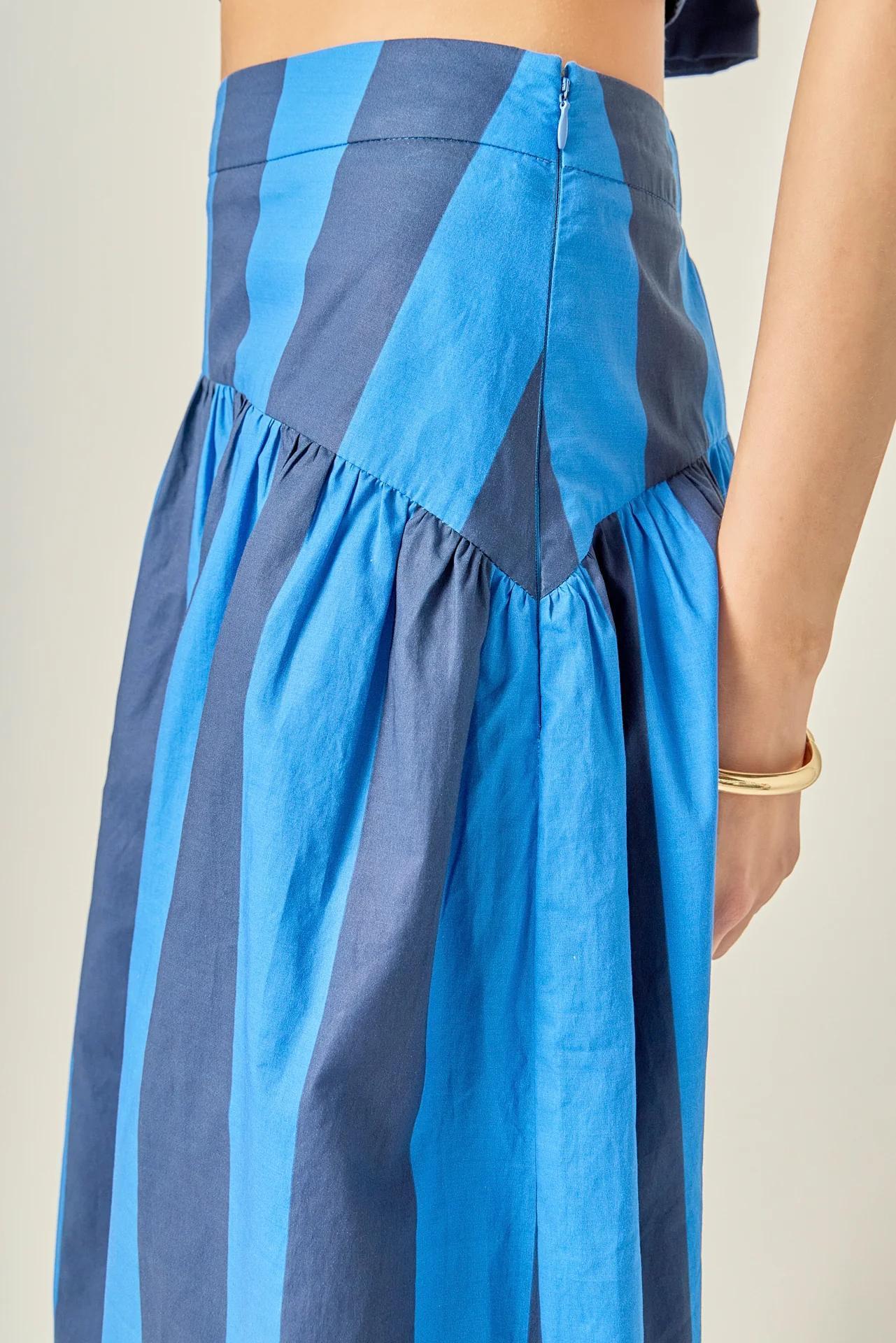 Stripe Cornflower Skirt
