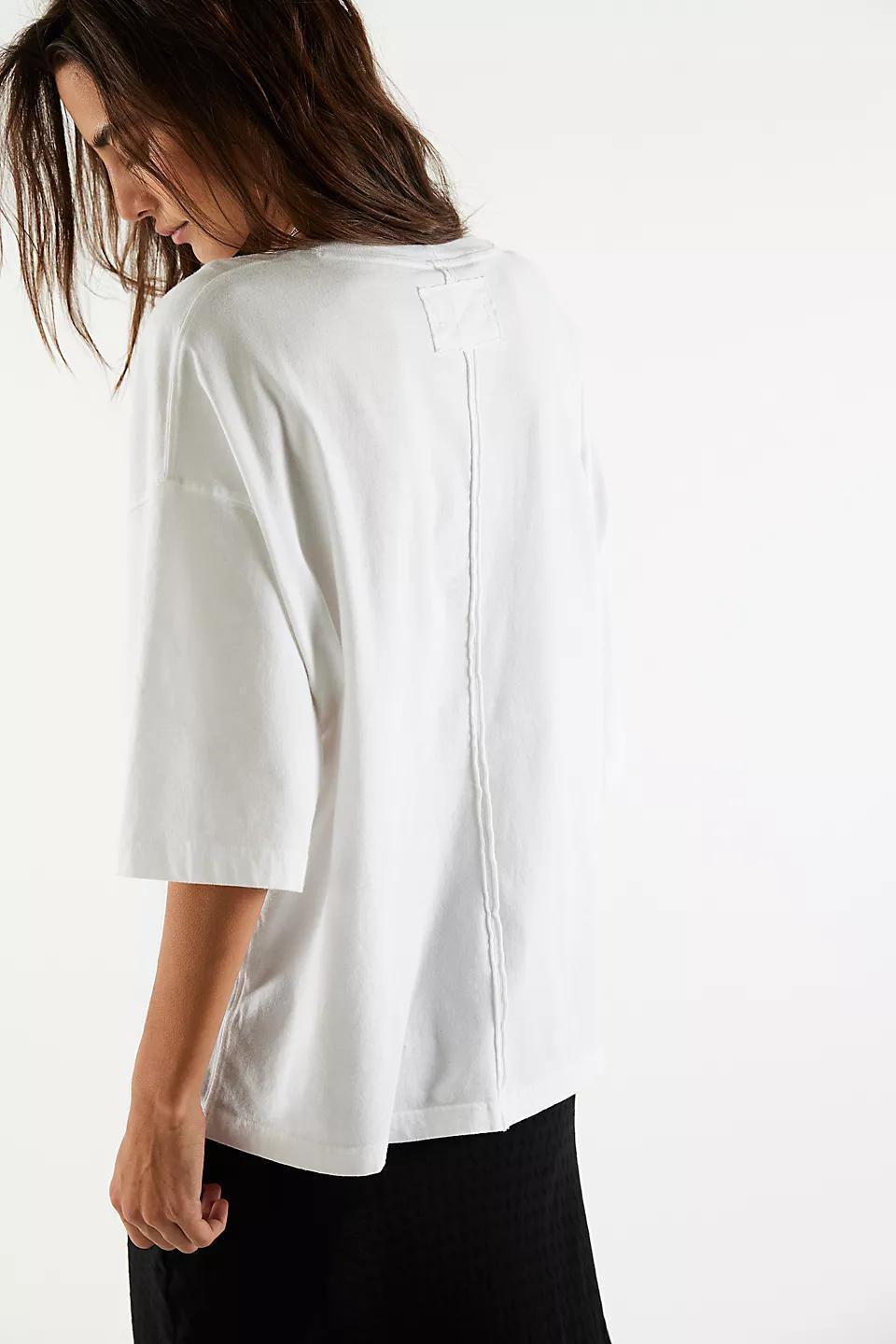 Free People Perfect Oversized Tee- White