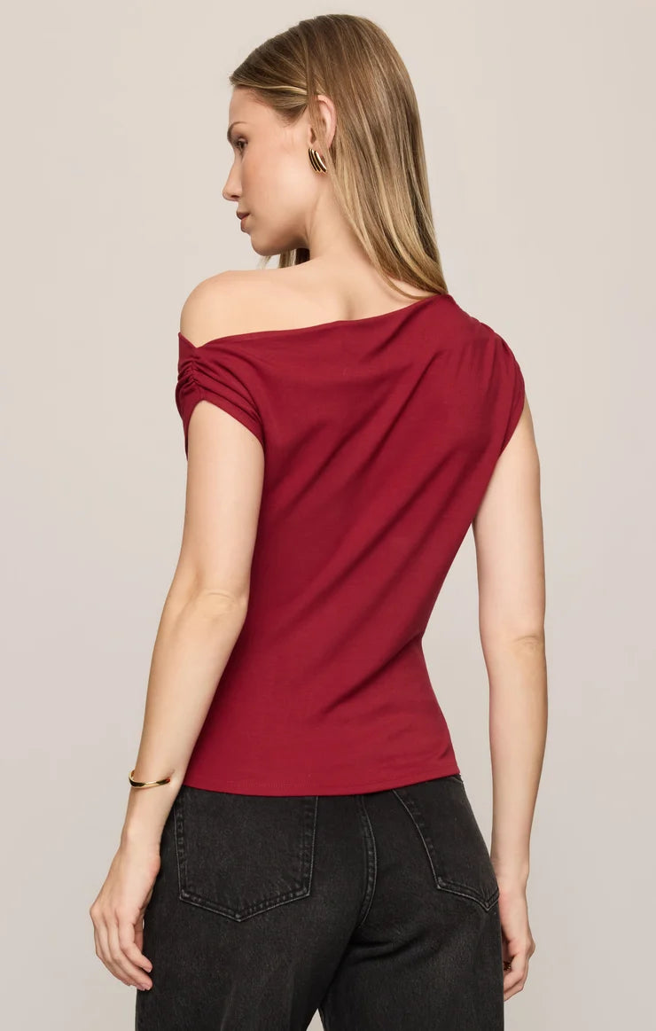 Timeless Top- Red Dahlia