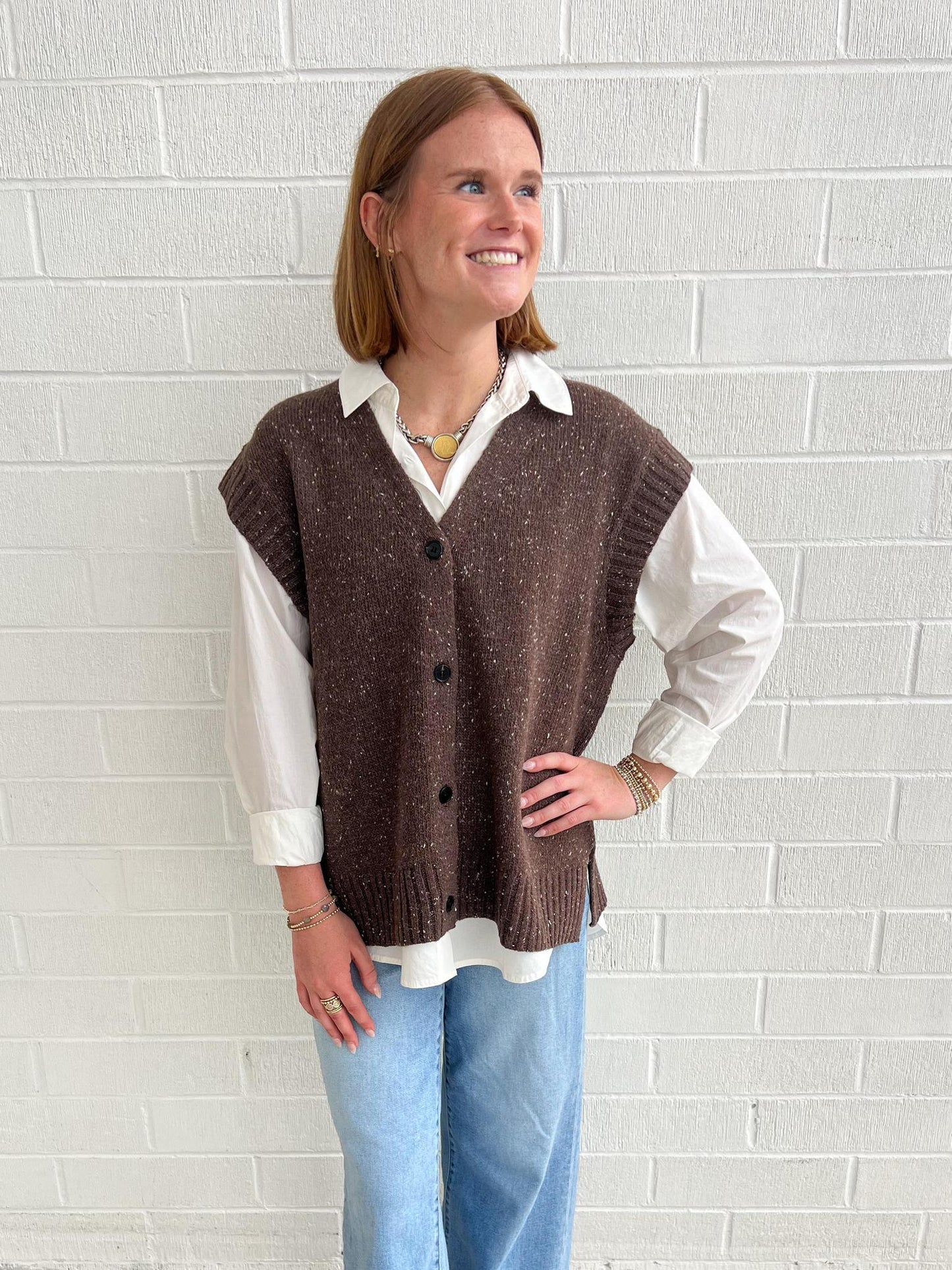 Oversized Sweater Vest