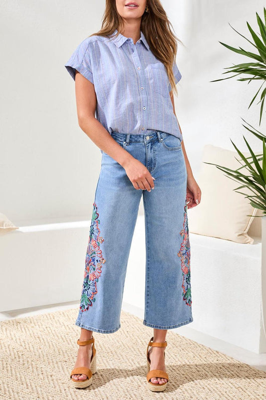 Audrey Embroidered Denim