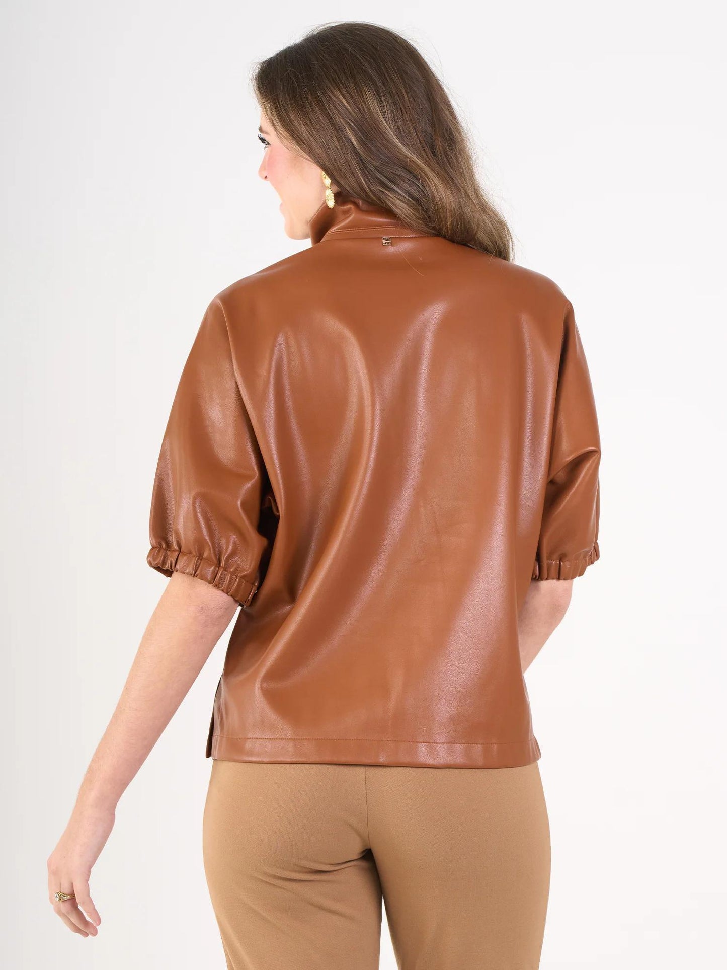 Poppy Top- Luggage Leather